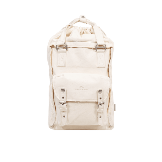 Macaroon Drawstring Organic Cotton Series Beige Backpack