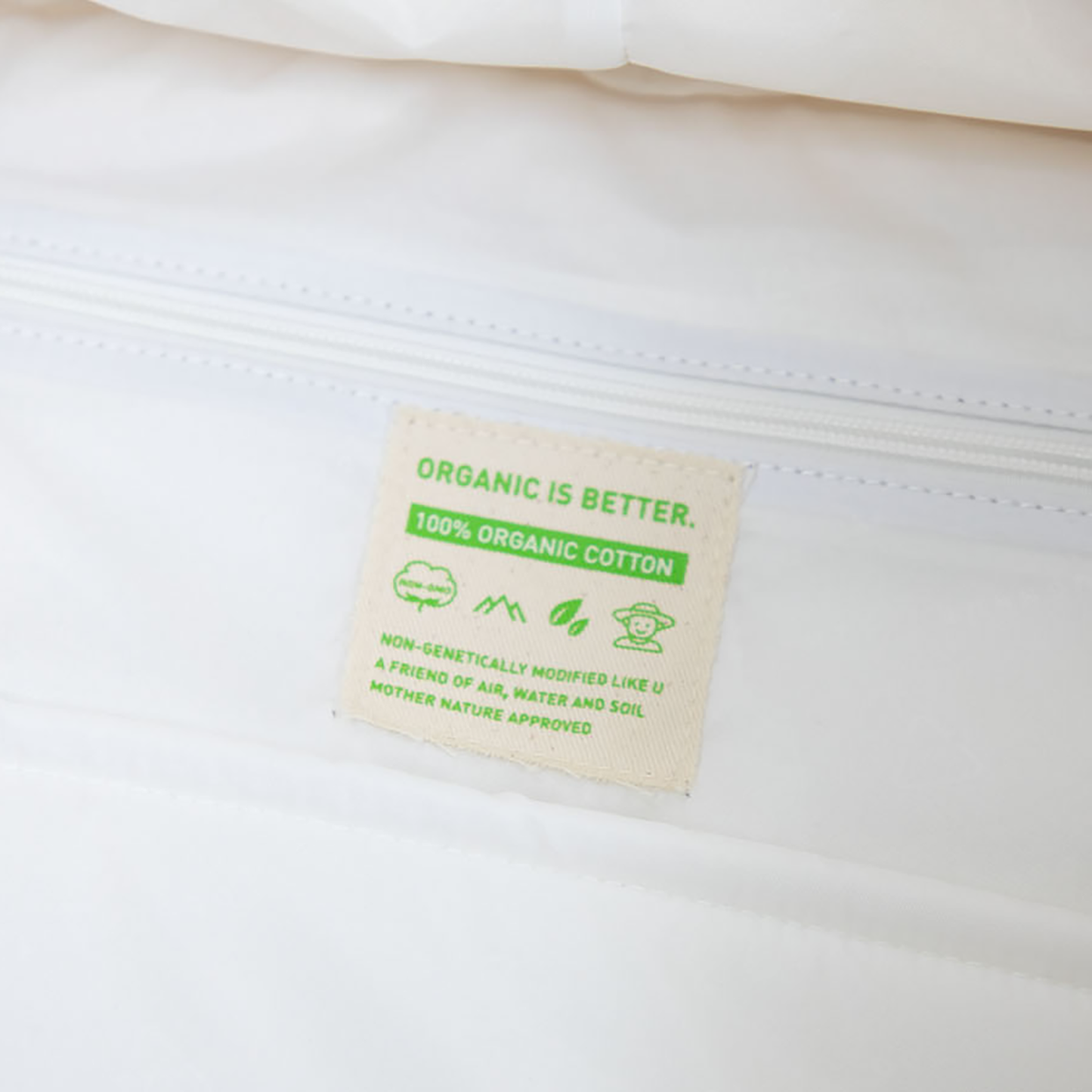 Macaroon Large Organic Cotton Series Beige Backpack