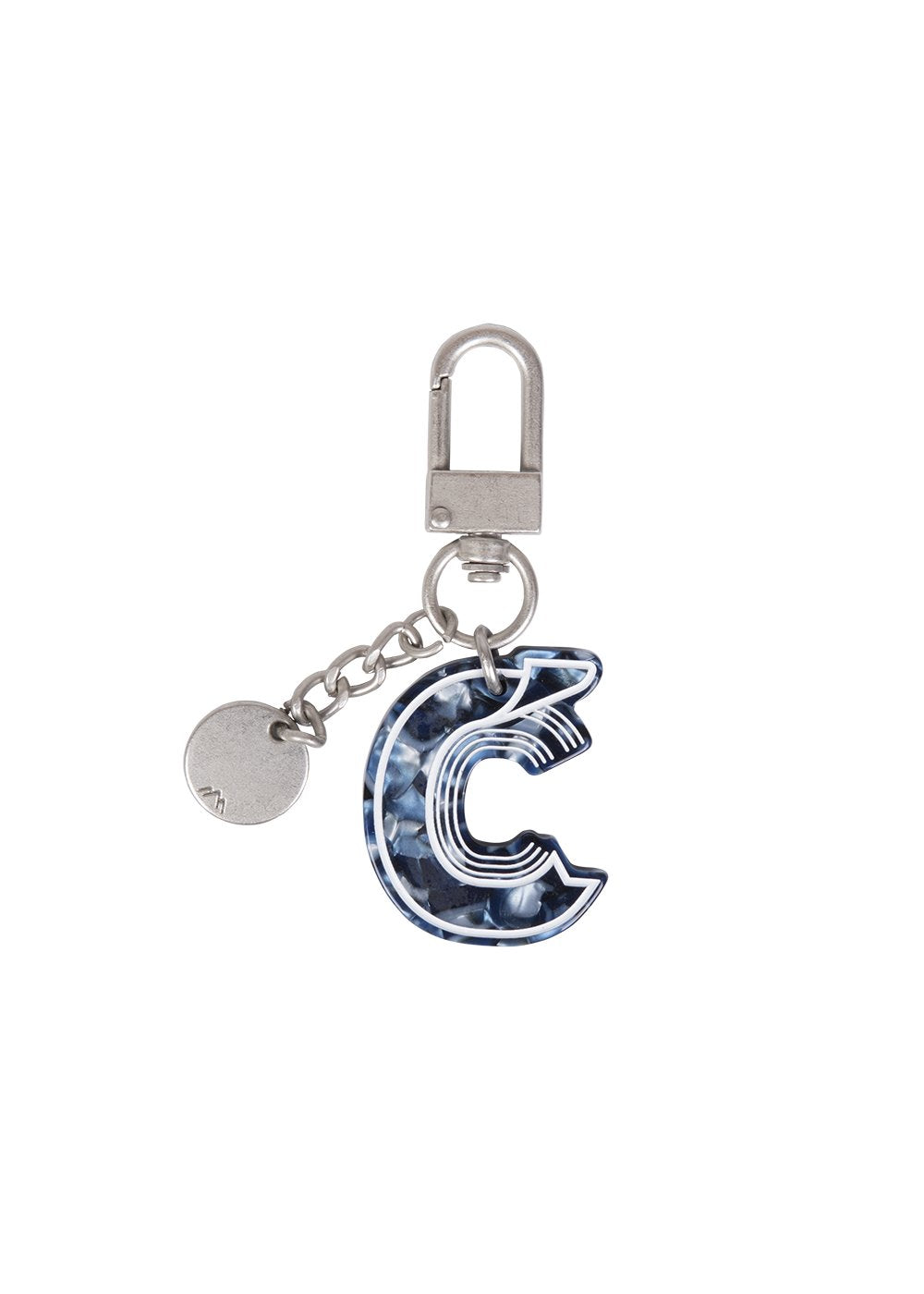 Initial Charm Keychain Letter Keychain