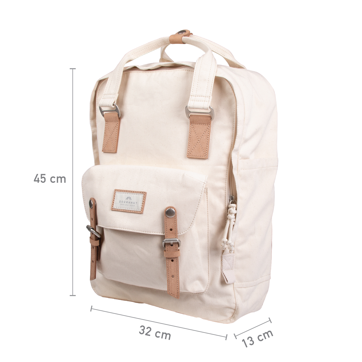 Macaroon Large Organic Cotton Series Beige Backpack